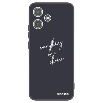 Picasee silikonowe czarne etui na Xiaomi Redmi 12 5G - Everything is a choice