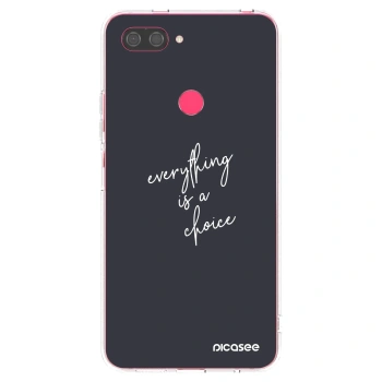 Picasee silikonowe przeźroczyste etui na Xiaomi Mi 8 Lite - Everything is a choice