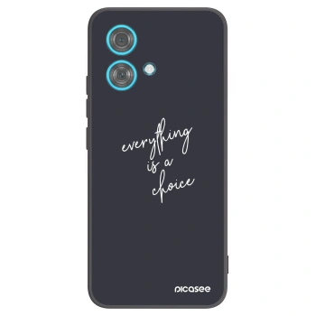 Picasee silikonowe czarne etui na Motorola Edge 40 Neo - Everything is a choice