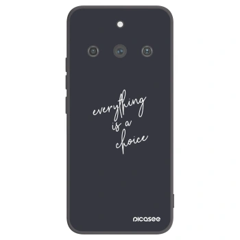 Picasee silikonowe czarne etui na Realme 11 Pro+ - Everything is a choice