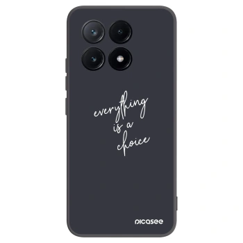 Picasee silikonowe czarne etui na Xiaomi Poco X6 Pro - Everything is a choice