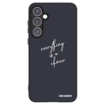 Picasee silikonowe czarne etui na Samsung Galaxy A55 5G A556B - Everything is a choice