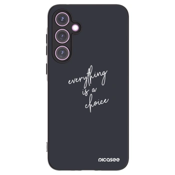 Picasee silikonowe czarne etui na Samsung Galaxy A35 5G A356B - Everything is a choice