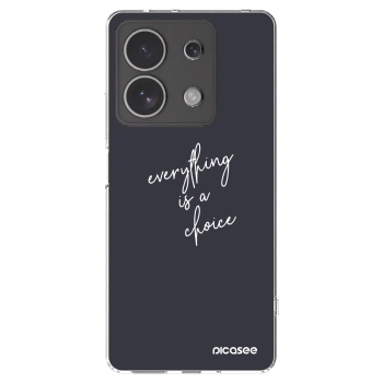 Picasee silikonowe przeźroczyste etui na Xiaomi Redmi Note 13 4G - Everything is a choice