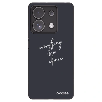 Picasee silikonowe czarne etui na Xiaomi Redmi Note 13 Pro 4G - Everything is a choice