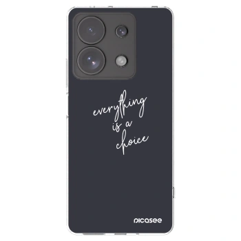 Picasee silikonowe przeźroczyste etui na Xiaomi Redmi Note 13 Pro 4G - Everything is a choice