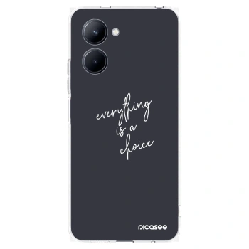 Picasee silikonowe przeźroczyste etui na Realme C33 (2023) - Everything is a choice