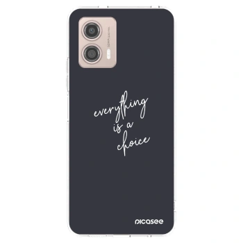 Picasee silikonowe przeźroczyste etui na Motorola Moto G53 5G - Everything is a choice
