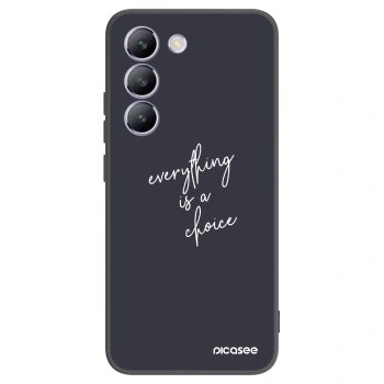 Picasee silikonowe czarne etui na Vivo V40 SE 5G - Everything is a choice