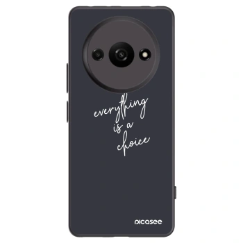 Picasee silikonowe czarne etui na Xiaomi Redmi A3 - Everything is a choice