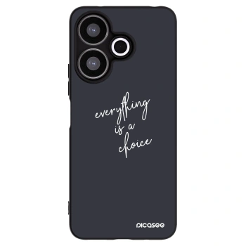 Picasee silikonowe czarne etui na Xiaomi Redmi 13 4G - Everything is a choice