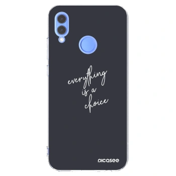 Picasee silikonowe przeźroczyste etui na Honor 10 Lite - Everything is a choice