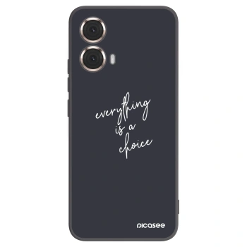 Picasee silikonowe czarne etui na Motorola Moto G85 - Everything is a choice
