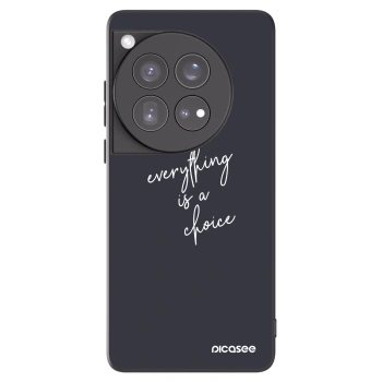 Picasee silikonowe czarne etui na OnePlus 12 5G - Everything is a choice