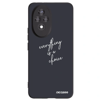 Picasee silikonowe czarne etui na Honor 200 Pro 5G - Everything is a choice