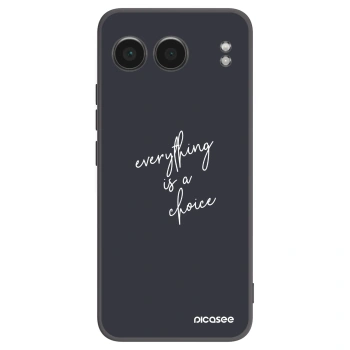 Picasee silikonowe czarne etui na OnePlus Nord 4 - Everything is a choice