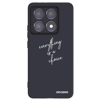 Picasee silikonowe czarne etui na Xiaomi 14T Pro - Everything is a choice