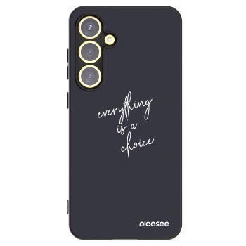 Picasee silikonowe czarne etui na Samsung Galaxy S24 FE S721B - Everything is a choice
