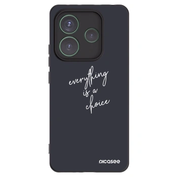 Picasee silikonowe czarne etui na Xiaomi Redmi Note 14 5G - Everything is a choice