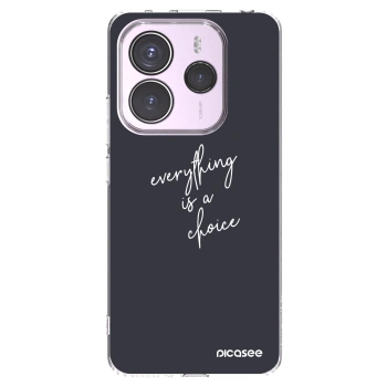 Picasee silikonowe przeźroczyste etui na Xiaomi Redmi Note 14 5G - Everything is a choice