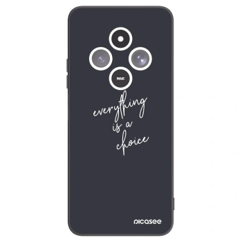 Picasee silikonowe czarne etui na Xiaomi Redmi 14C - Everything is a choice