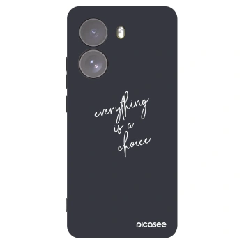 Picasee silikonowe czarne etui na Xiaomi Poco X7 - Everything is a choice