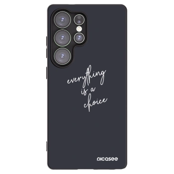 Picasee silikonowe czarne etui na Samsung Galaxy S25 Ultra 5G - Everything is a choice