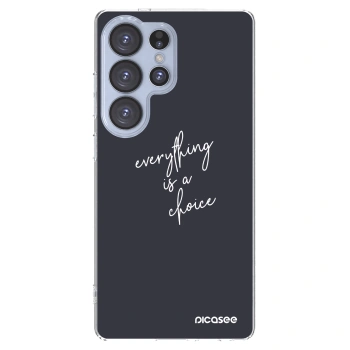 Picasee silikonowe przeźroczyste etui na Samsung Galaxy S25 Ultra 5G - Everything is a choice