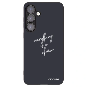 Picasee silikonowe czarne etui na Samsung Galaxy S25+ 5G - Everything is a choice