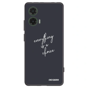 Picasee silikonowe czarne etui na Motorola Moto G35 5G - Everything is a choice