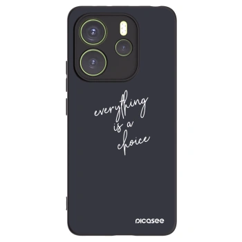 Picasee silikonowe czarne etui na Xiaomi Redmi Note 14 4G - Everything is a choice
