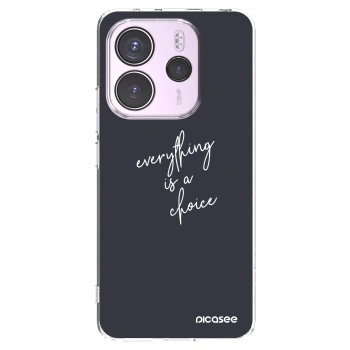 Picasee silikonowe przeźroczyste etui na Xiaomi Redmi Note 14 4G - Everything is a choice