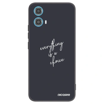 Picasee silikonowe czarne etui na Motorola Moto G34 5G - Everything is a choice
