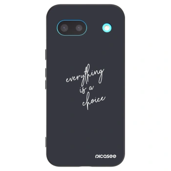 Picasee silikonowe czarne etui na Google Pixel 8a - Everything is a choice