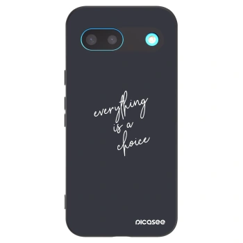 Picasee silikonowe czarne etui na Google Pixel 8 - Everything is a choice