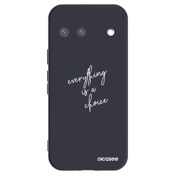 Picasee silikonowe czarne etui na Google Pixel 9 - Everything is a choice