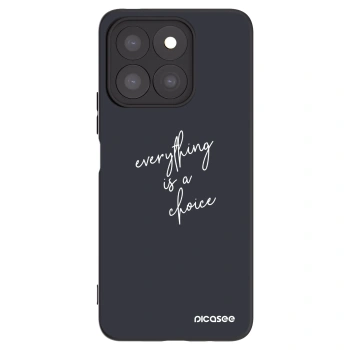 Picasee silikonowe czarne etui na Honor X8c - Everything is a choice