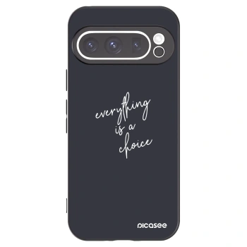 Picasee silikonowe czarne etui na Google Pixel 9 Pro - Everything is a choice