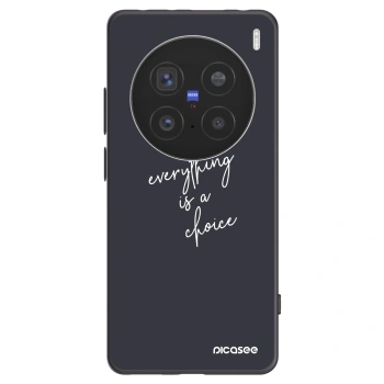 Picasee silikonowe czarne etui na Vivo X200 Pro - Everything is a choice