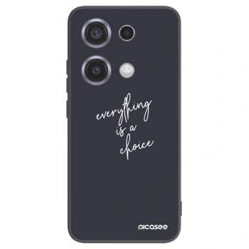 Picasee silikonowe czarne etui na Xiaomi Redmi Note 14S - Everything is a choice