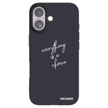 Picasee silikonowe czarne etui na Apple iPhone 17 - Everything is a choice