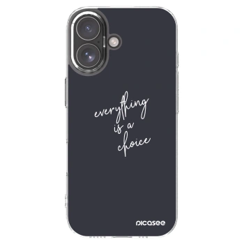 Picasee silikonowe przeźroczyste etui na Apple iPhone 17 - Everything is a choice