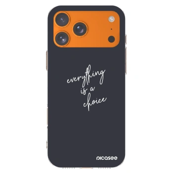 Picasee silikonowe przeźroczyste etui na Apple iPhone 17 Pro Max - Everything is a choice