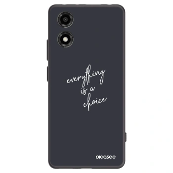 Picasee silikonowe czarne etui na Motorola Moto E14 - Everything is a choice