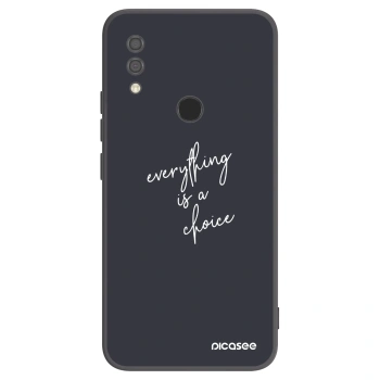 Picasee silikonowe czarne etui na Xiaomi Redmi 7 - Everything is a choice