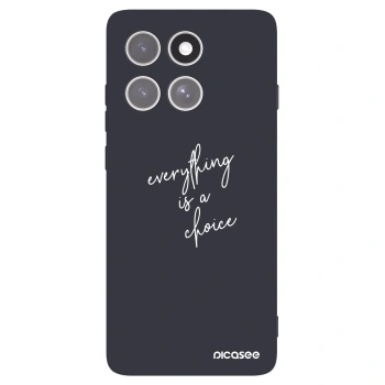 Picasee silikonowe czarne etui na Motorola Edge 60 Pro - Everything is a choice
