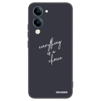 Picasee silikonowe czarne etui na Vivo Y29s 5G - Everything is a choice