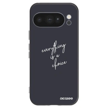 Picasee silikonowe czarne etui na Google Pixel 10 Pro - Everything is a choice