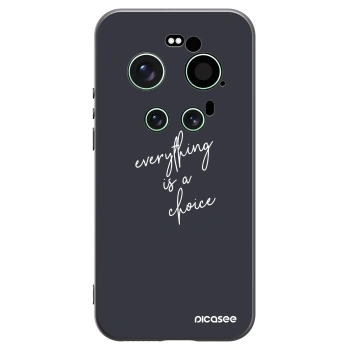 Picasee silikonowe czarne etui na Xiaomi 17 Ultra - Everything is a choice