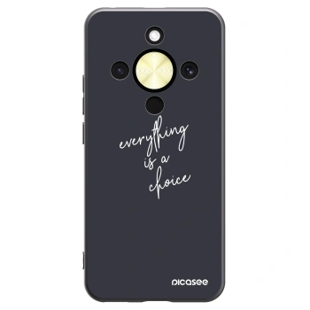 Picasee silikonowe czarne etui na Honor Magic8 Lite 5G - Everything is a choice